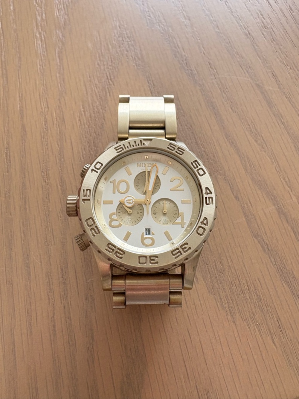 Nixon Gold Stainless Chronograph Watch